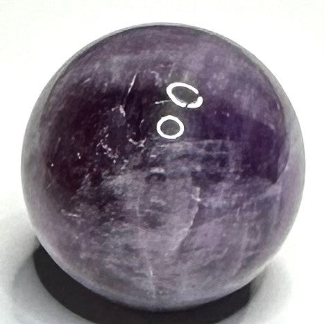 RARE-One of a Kind Trapiche Amethyst with Rainbow Inclusions Mini Sphere Stone-1"-NC6044