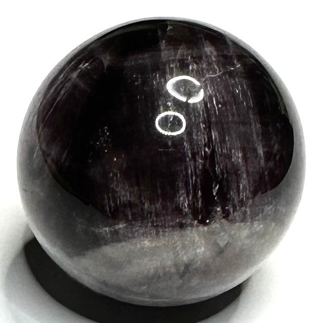 RARE-One of a Kind Trapiche Amethyst with Rainbow Inclusions Mini Sphere Stone-1"-NC6045 