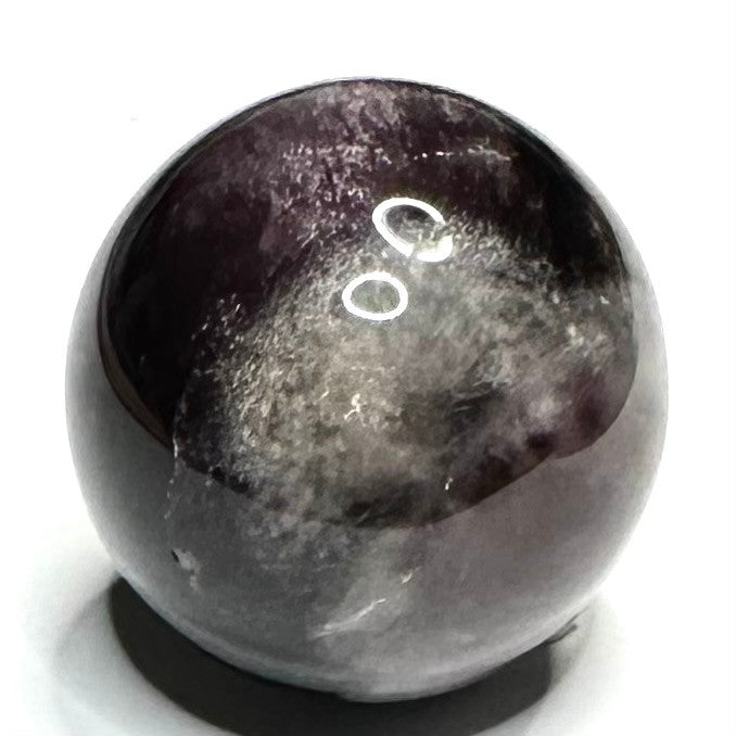 RARE-One of a Kind Trapiche Amethyst with Rainbow Inclusions Mini Sphere Stone-1"-NC6045 