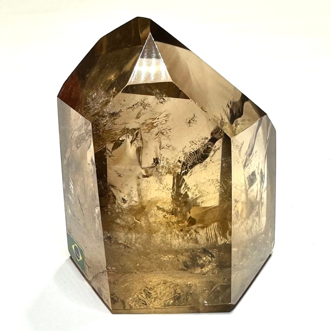 One of a Kind Citrine with Rainbow Inclusions Tower Stone-2 1/4 x 2" (NC6054)