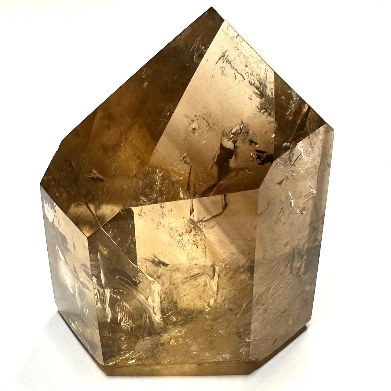One of a Kind Citrine with Rainbow Inclusions Tower Stone-2 1/4 x 2" (NC6054)
