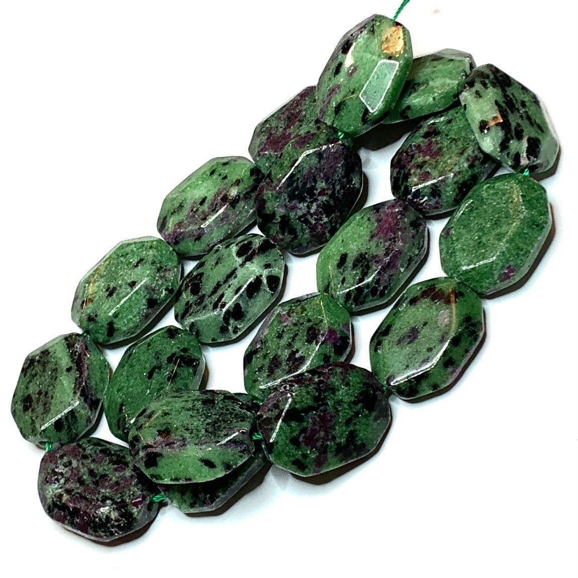 Ruby Zoisite Faceted Flat Octagonal Cut Beads-21 x 15mm (SP3362)