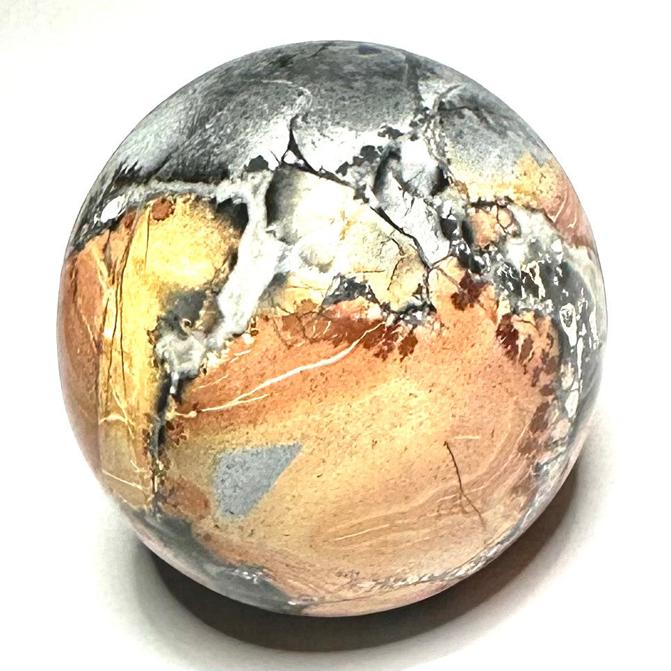 One of a Kind Maligano Jasper Stone Sphere-1 3/4"-NC5154 (NC5154)