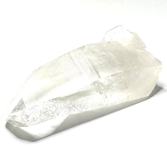 One of a Kind Lemurian Quartz Crystal Polished Point with Natural Edges-3 3/4 x 2" (NC6060)