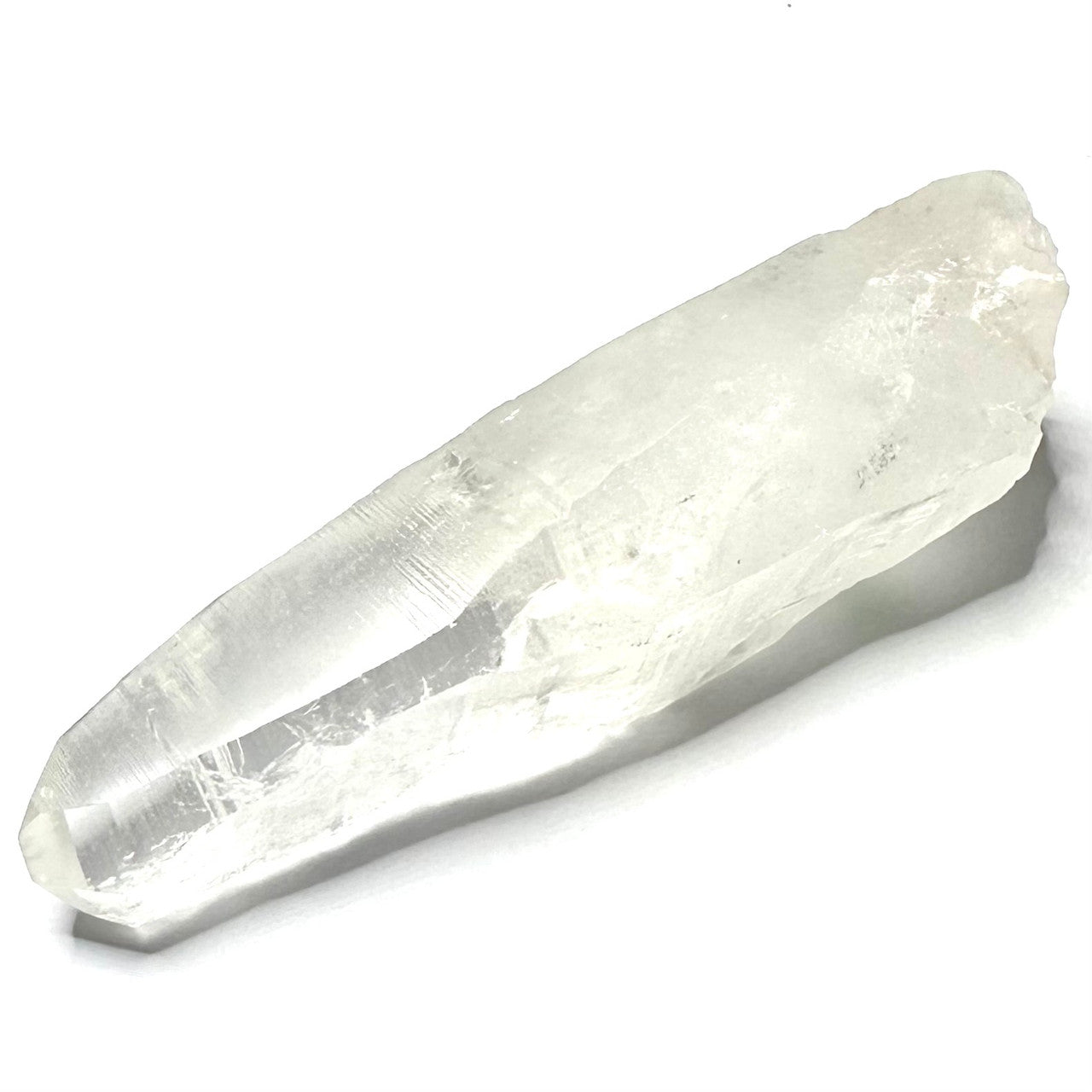One of a Kind Lemurian Quartz Crystal Polished Point with Natural Edges-3 3/4 x 1" (NC6062)