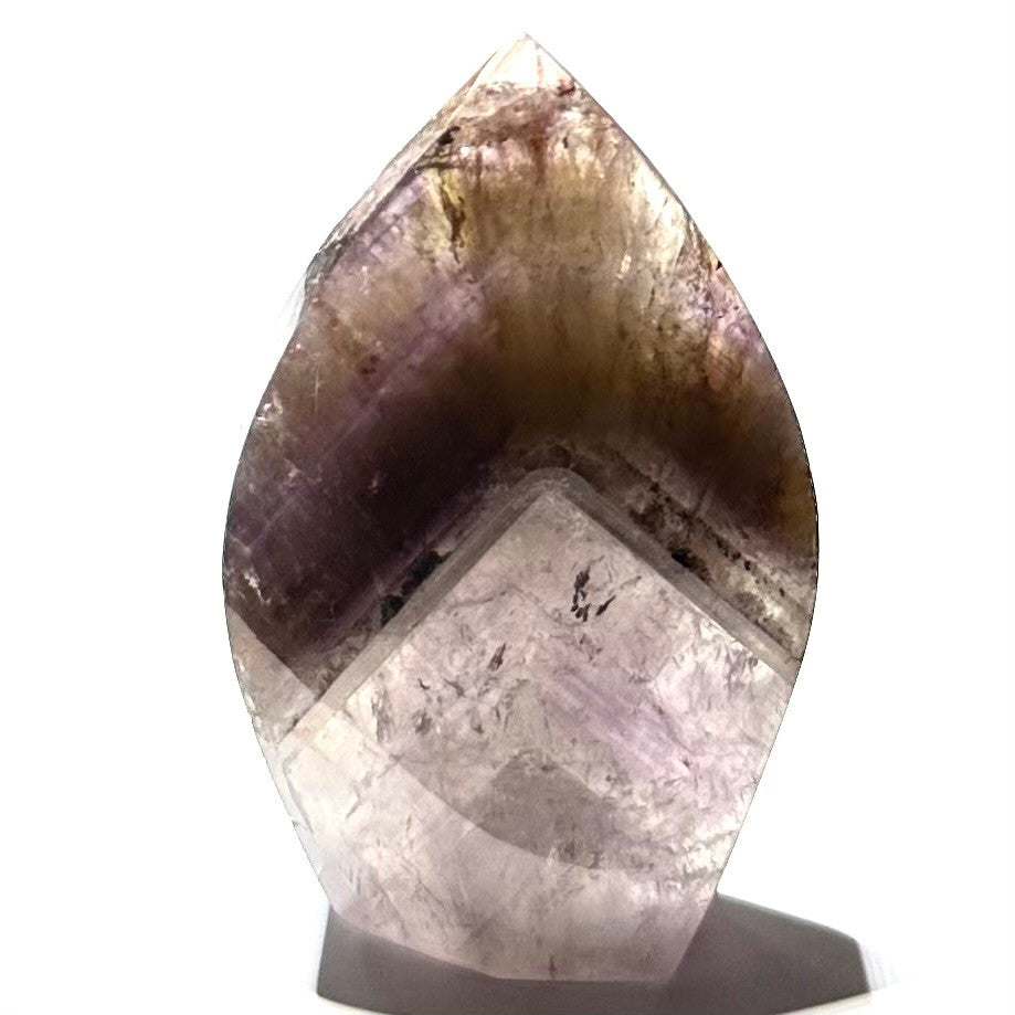 RARE-One of a Kind Ametrine with Hematite and Dendrites Flame Tower-3 x 2" (NC6065)