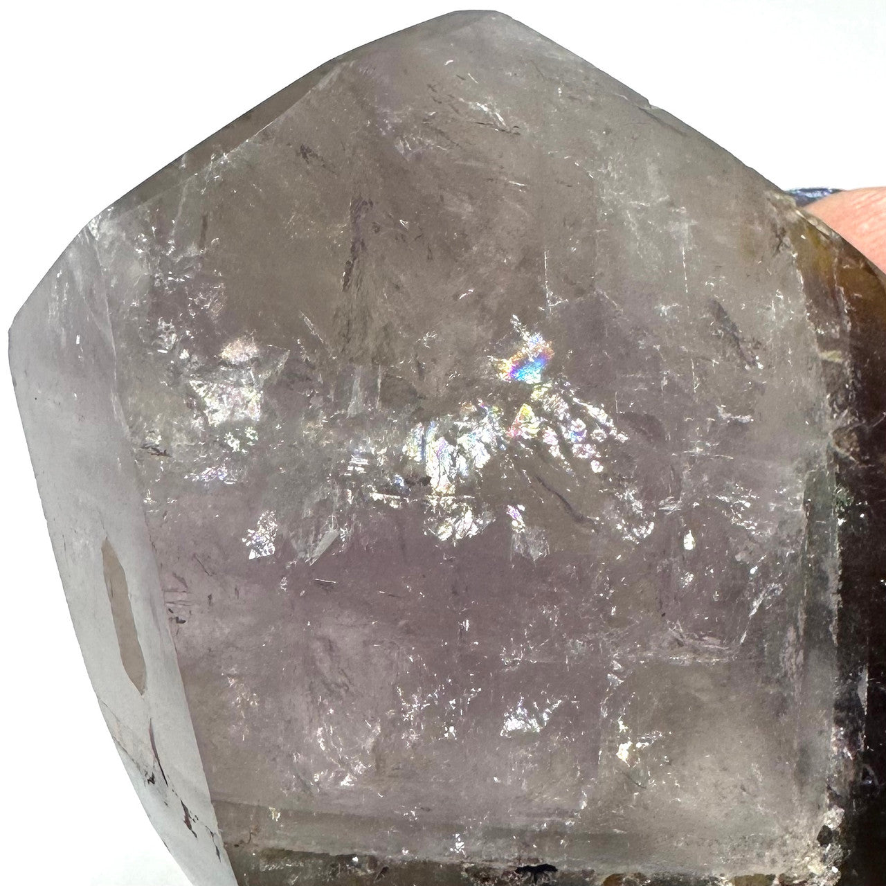 RARE-One of a Kind Ametrine with Hematite and Dendrites Flame Tower-3 x 2" (NC6065)