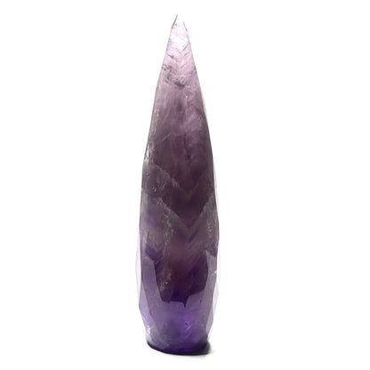 RARE- Amethyst Faceted Teardrop Stone Tower-Top Quality-5 1/2 x 1" (NC5171)