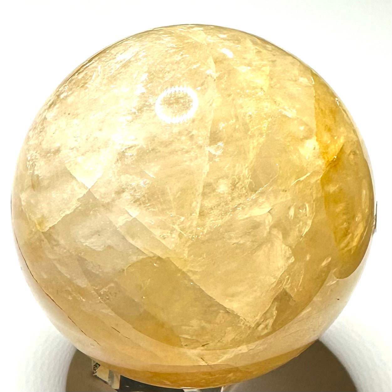 One of a Kind Golden Healer with Rainbow Inclusions Stone Sphere-2 3/4"-NC6075 (NC6075)