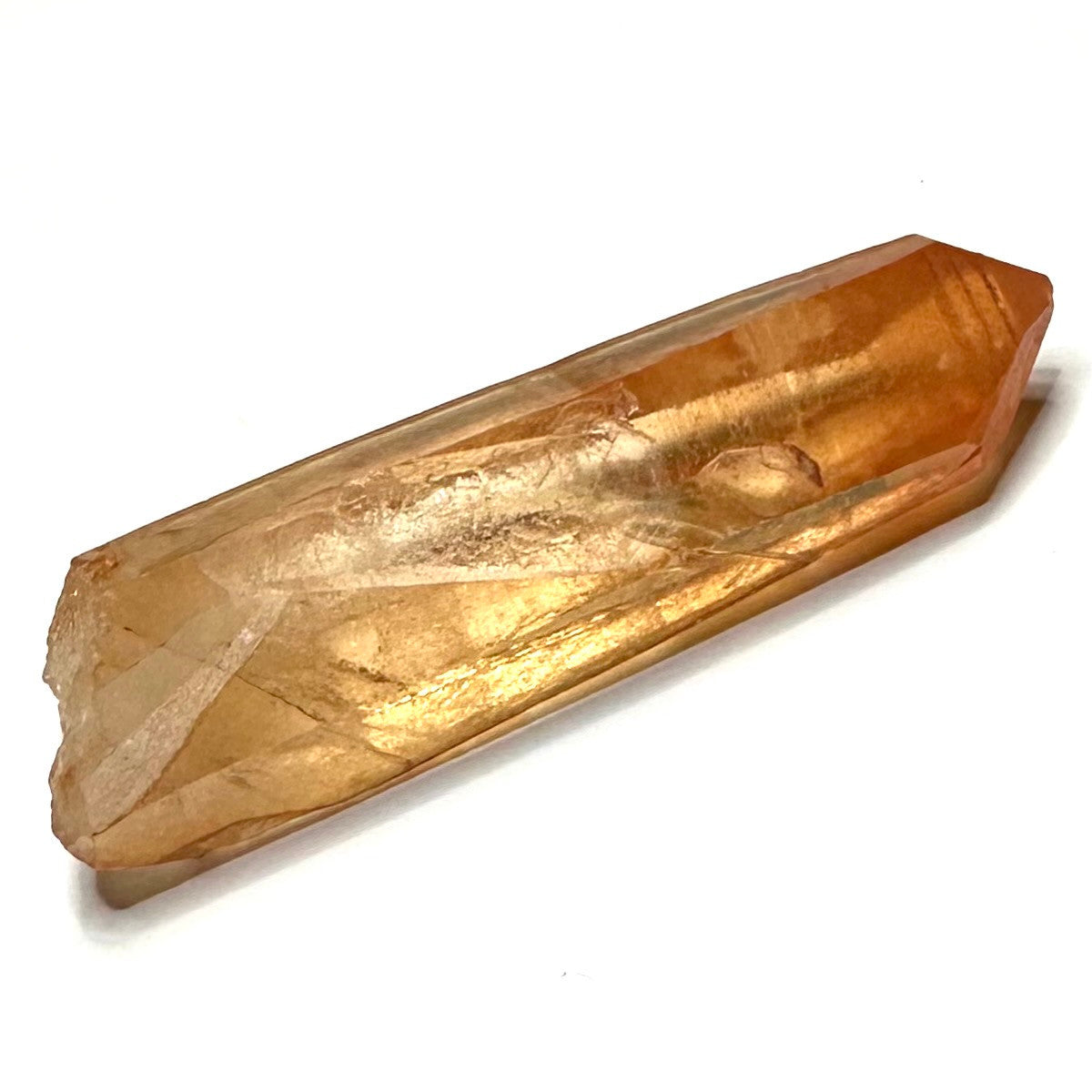 Lemurian Tangerine Quartz Partially Polished Terminated Point-2 1/4 x 3/4"-NC7404