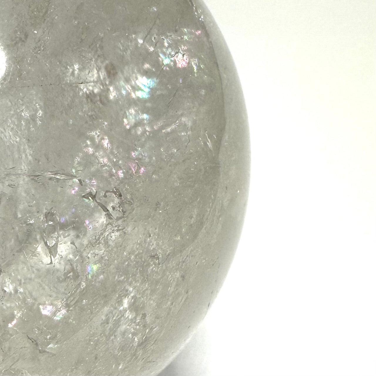 One of a Kind Quartz Crystal Rainbow Stone Sphere-3 1/2" (NC5184)