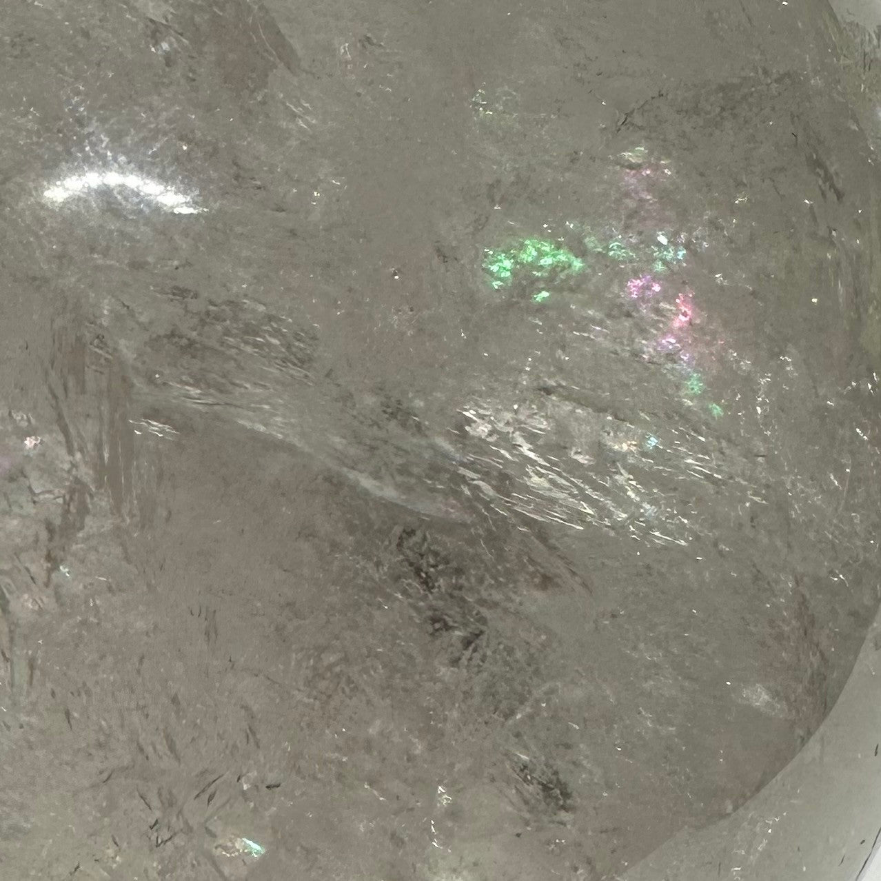 One of a Kind Quartz Crystal Rainbow Stone Sphere-3 1/2" (NC5184)