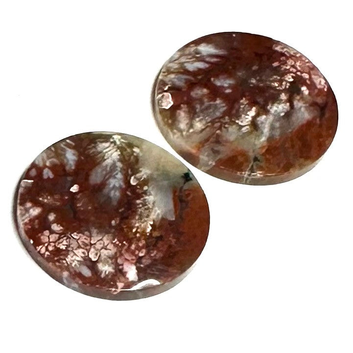 One of a Plume Agate Earring/Pendant Pair-20mm (SP5202)
