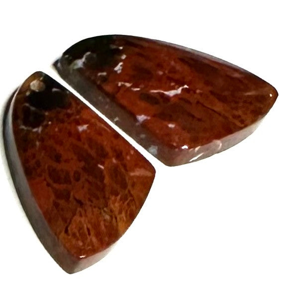 One of a Kind Plume Agate Earring/Pendant Pair-20 x 15mm (SP5217)