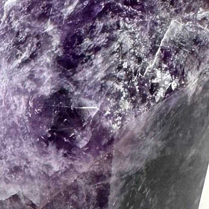RARE-One of a Kind Trapiche Amethyst with Rainbow Inclusions Point-4 1/4 x 1 1/2" (NC6082)