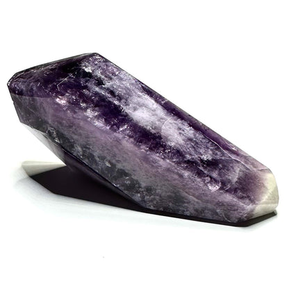 RARE-One of a Kind Trapiche Amethyst with Rainbow Inclusions Point-3 3/4 x 1 3/4"
