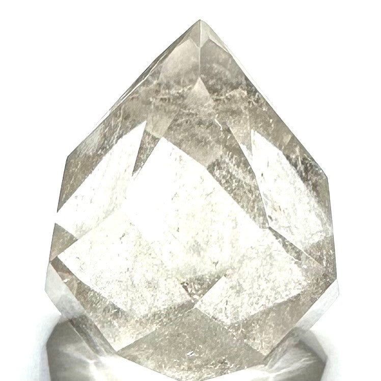 One of a Kind Crystal Quartz with Rainbow Inclusions Point-1 1/2 x 1 1/2" (NC6091)