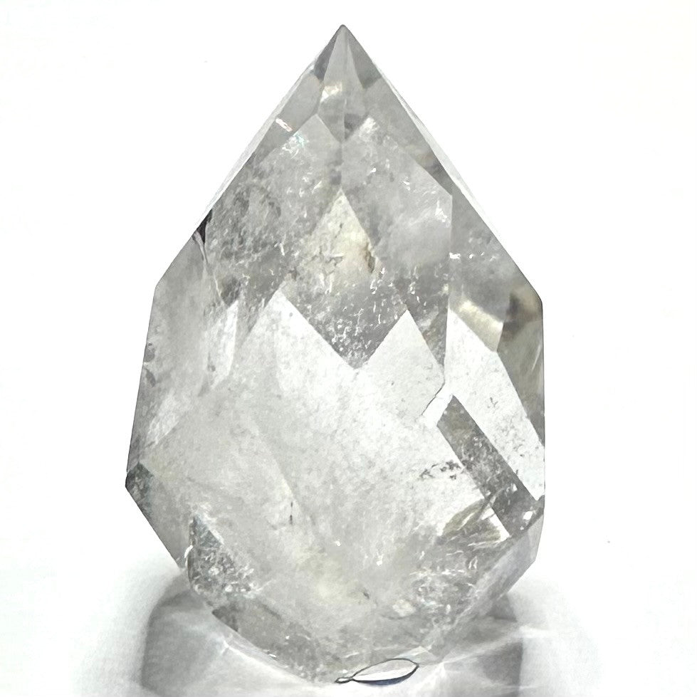One of a Kind Crystal Quartz with Rainbow Inclusions Point-1 3/4 x 1 1/4"