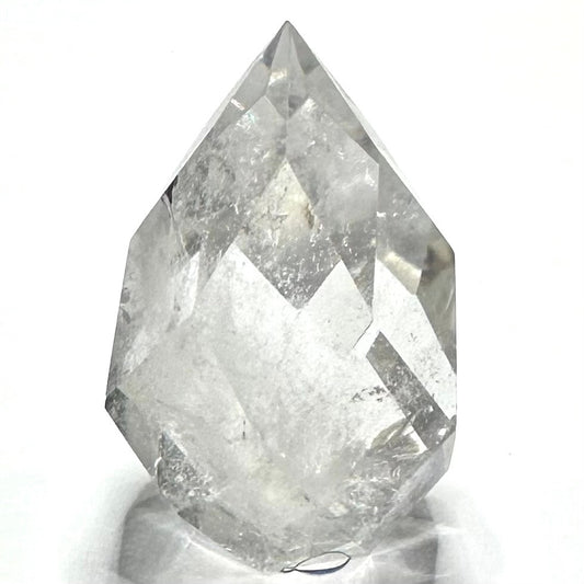 One of a Kind Crystal Quartz with Rainbow Inclusions Point-1 3/4 x 1 1/4"