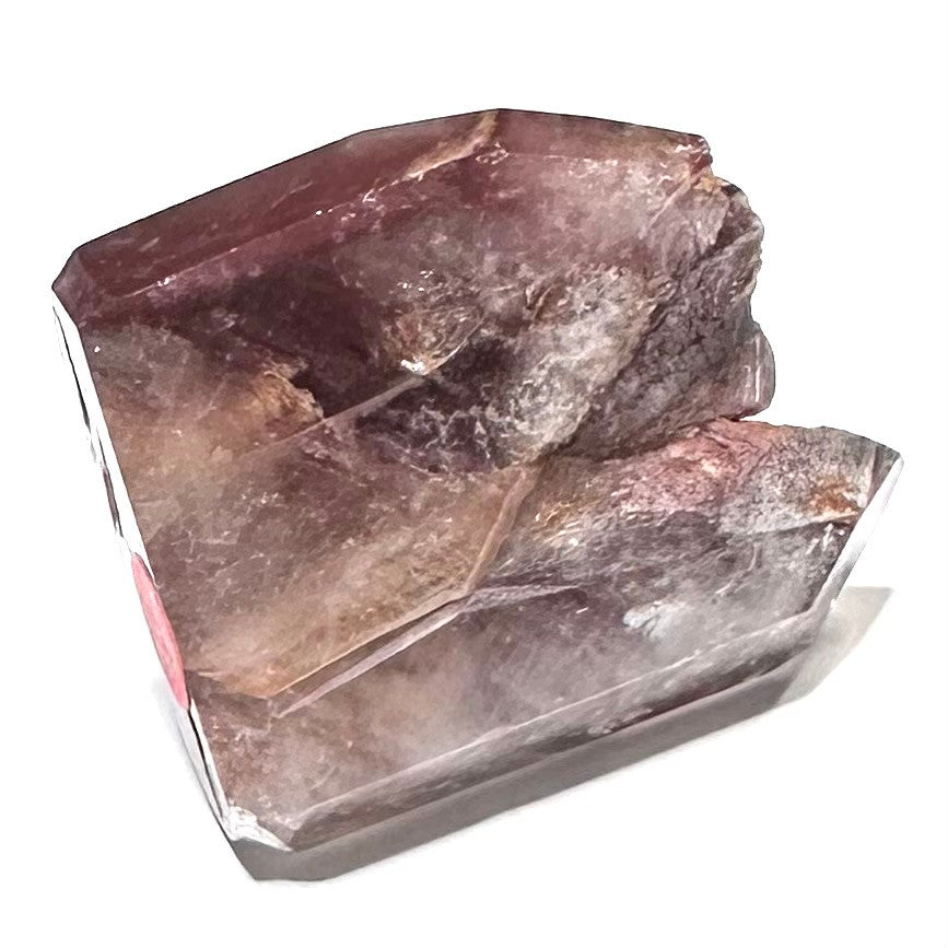 One of a Kind Pink Lithium Quartz with Rainbow Inclusions Double Terminated Mini Stone Tower-1 1/4 x 1"