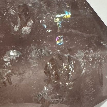 One of a Kind Pink Lithium Quartz with Rainbow Inclusions Mini Stone Tower-1 1/2 x 1"-NC6152
