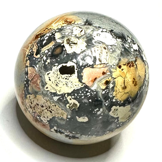 One of a Kind Maligano Jasper Stone Sphere-1 3/4"-NC5254 (NC5254)