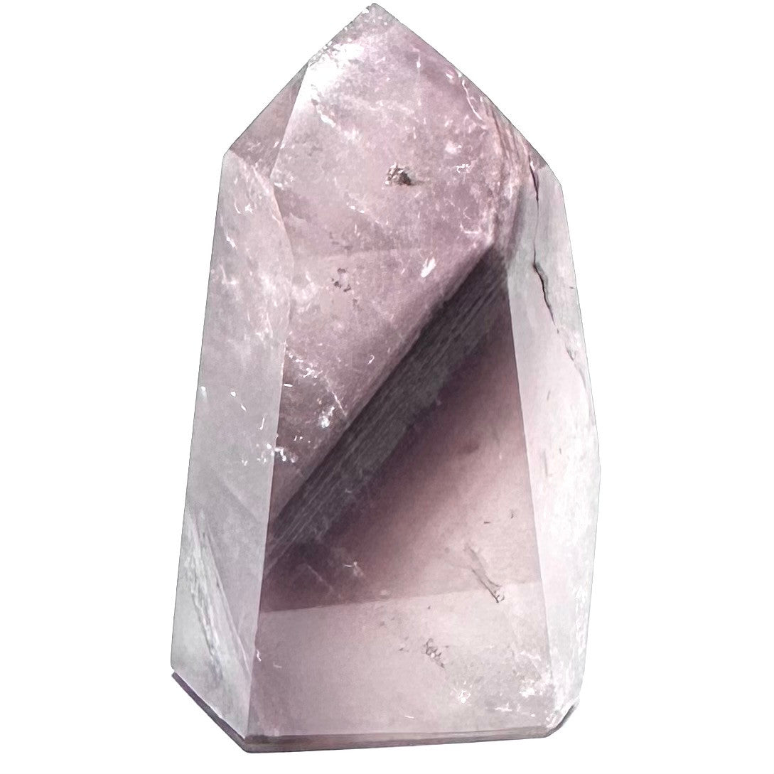 One of a Kind Pink Lithium Quartz with Rainbow Inclusions Mini Stone Tower- 1 3/4 x 1 1/4"