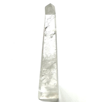 One of a Kind Quartz Crystal with Rainbow Inclusions Stone Tower-5 x 1"