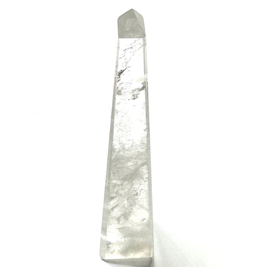 One of a Kind Quartz Crystal with Rainbow Inclusions Stone Tower-5 x 1"
