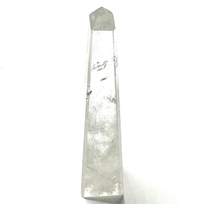 One of a Kind Quartz Crystal with Rainbow Inclusions Stone Tower-3 3/4 x 1"