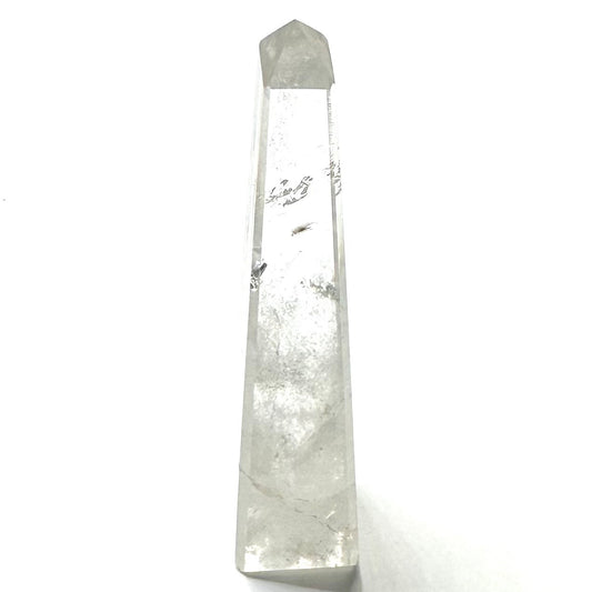 One of a Kind Quartz Crystal with Rainbow Inclusions Stone Tower-3 3/4 x 1"