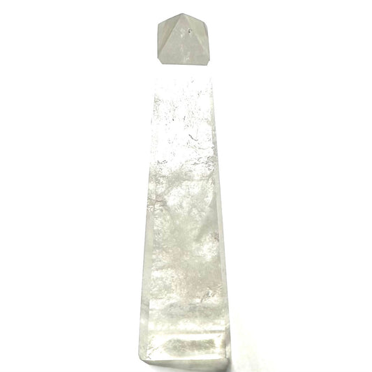 One of a Kind Quartz Crystal with Rainbow Inclusions Stone Tower-3 1/4 x 1"