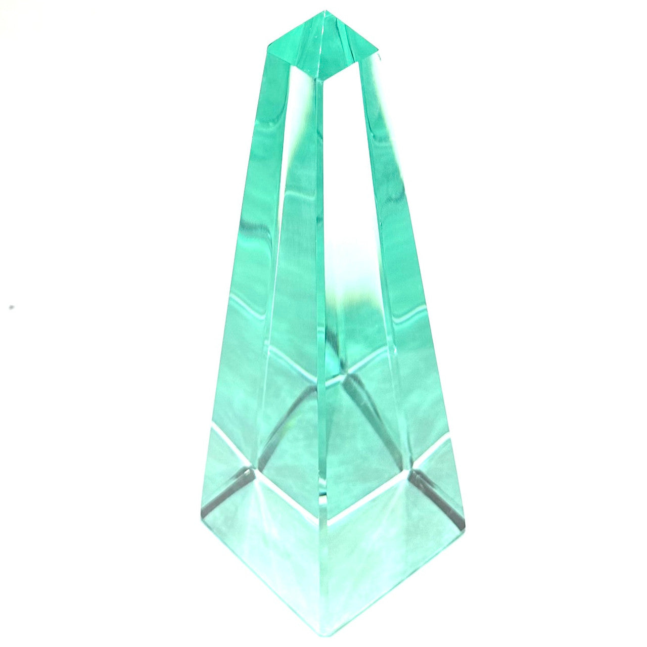 One of a Kind Man-Made Glass Blue Odsidian Tower -7 x 3"