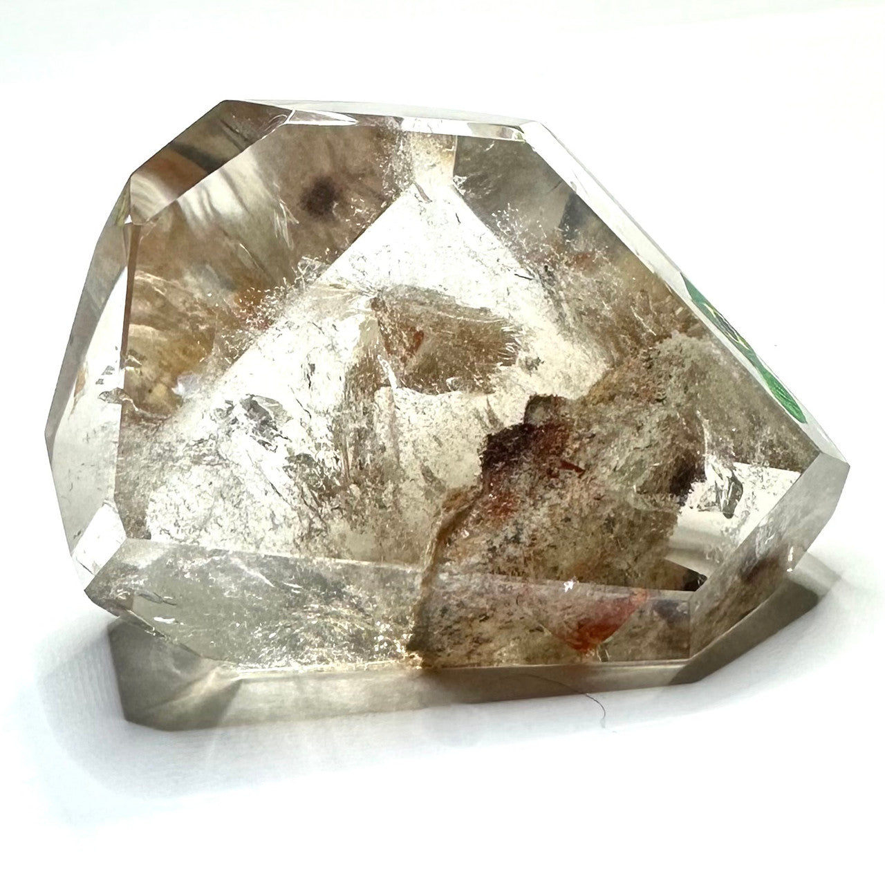 One of a Kind Garden Quartz with Rainbow Inclusions Freeform Stone-3 x 2"