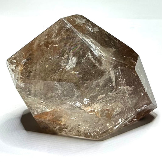 One of a Kind Garden Quartz with Rainbow Inclusions Freeform Stone-4 x 2 1/2"