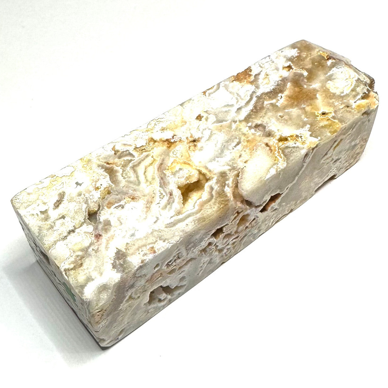 One of a Kind Crazy Lace Agate with Druzy Stone Tower-4 1/4 x 1 1/2" (NC5300)