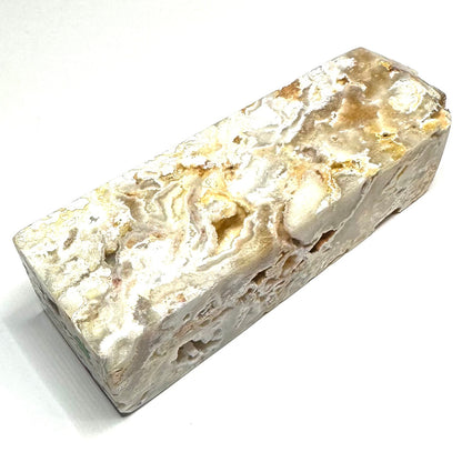 One of a Kind Crazy Lace Agate with Druzy Stone Tower-4 1/4 x 1 1/2" (NC5300)