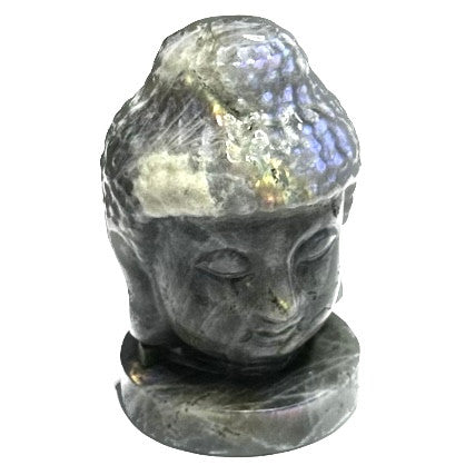 One of a Kind Carved Labradorite Buddha Stone-2 3/4 x 1 3/4" 