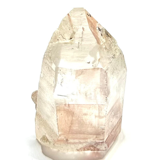One of a Kind Raw Pink Lithium with Rainbow Inclusions Point-3 x 2"