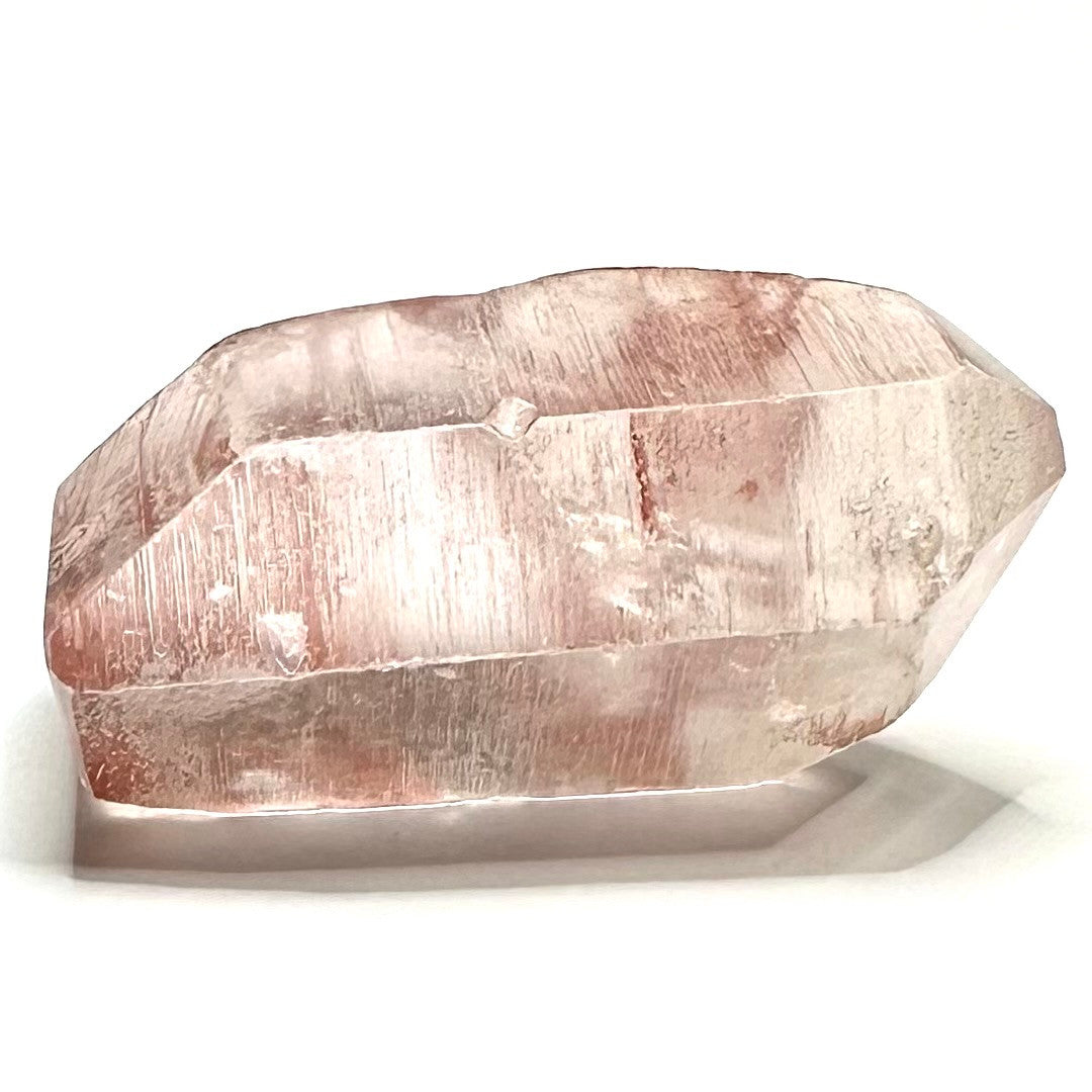 One of a Kind Raw Pink Lithium with Rainbow Inclusions Point-2 1/2 x 1 1/4"