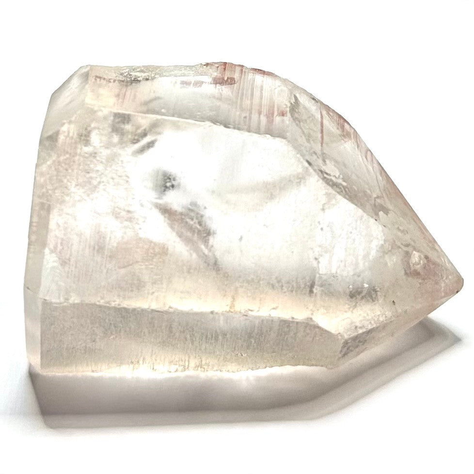 One of a Kind Raw Pink Lithium with Rainbow Inclusions Point-2 1/4 x 1 1/4"