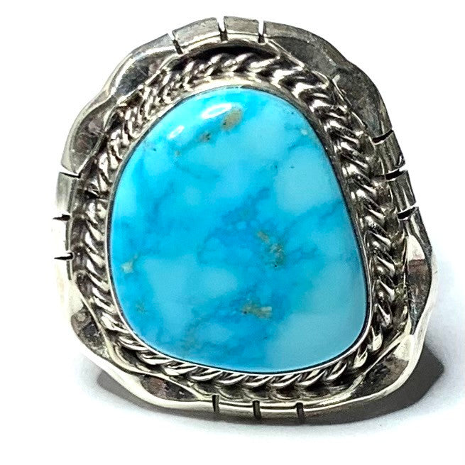 One of a Kind Canditus Turquoise Sterling Silver Ring-24 x 21mm (SP3570)