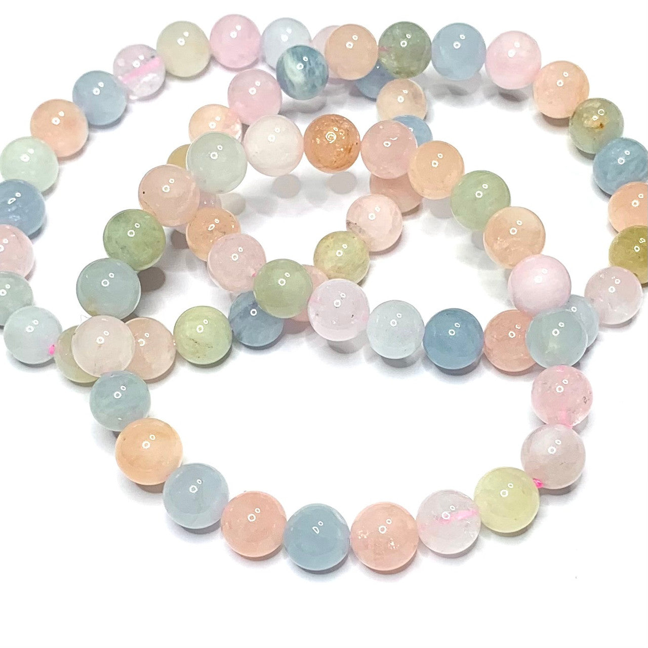 Beryl Mala Bead Bracelets-A+ Grade-8mm (NC4882)