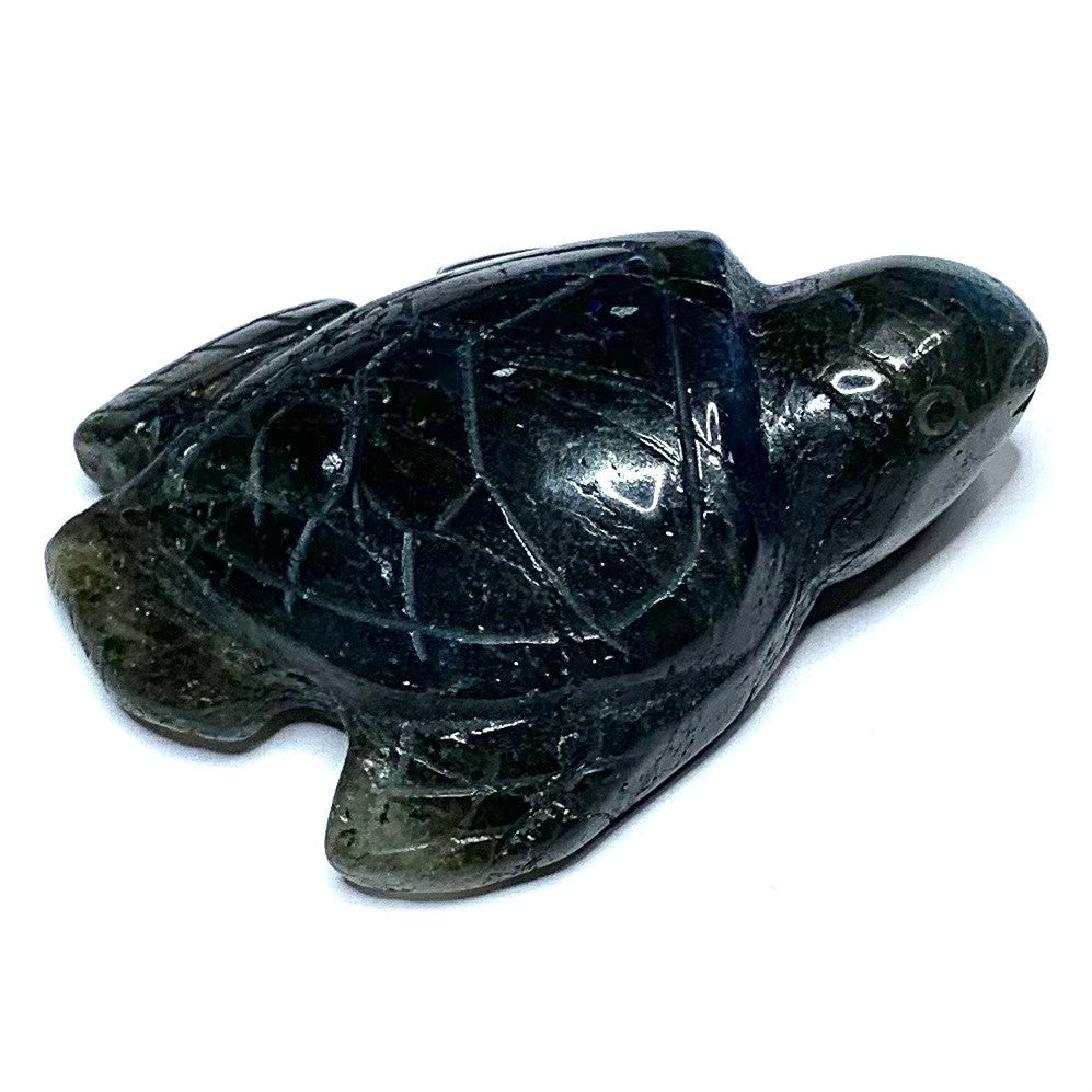 One of a Kind Carved Labradorite Sea Turtle-1 3/4 x 1 1/2"-NC4894 (NC4894)