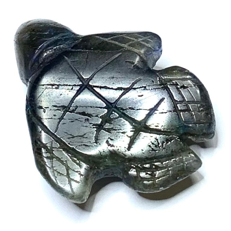 One of a Kind Carved Labradorite Sea Turtle-1 3/4 x 1 1/2"-NC4894 (NC4894)