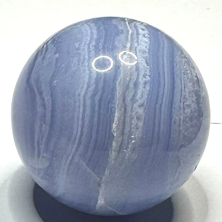 One of a Kind Blue Lace Agate with Druzy Mini Sphere-1 1/2"