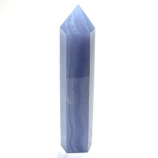 One of a Kind Blue Lace Agate Tower Stone-4 1/2 x 3/4"