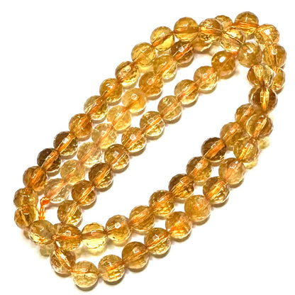 Citrine Highly Faceted Round Beads-6mm (SP5337)