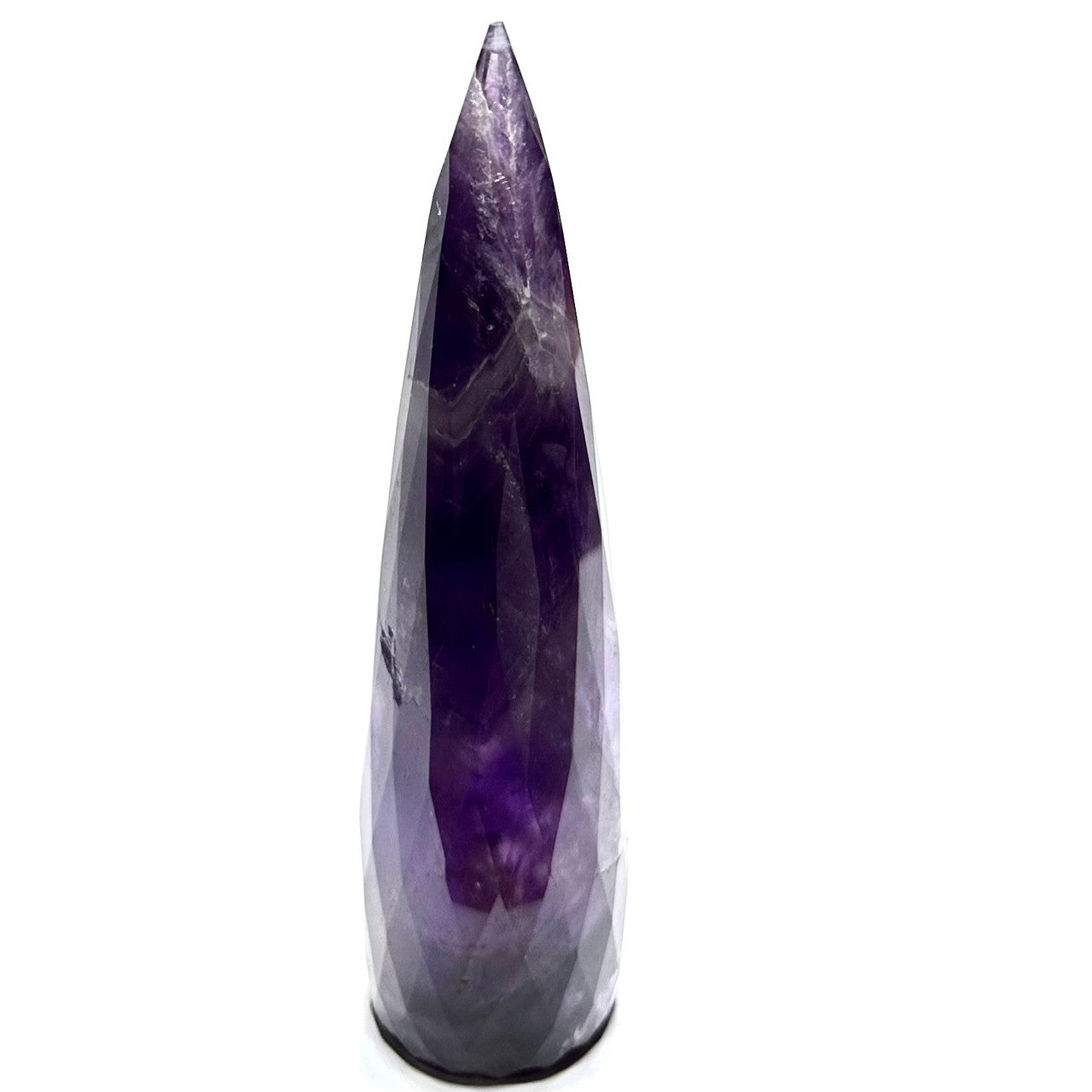 RARE-Amethyst Faceted Teardrop Stone Tower-Top Quality-7 x 1 1/2"