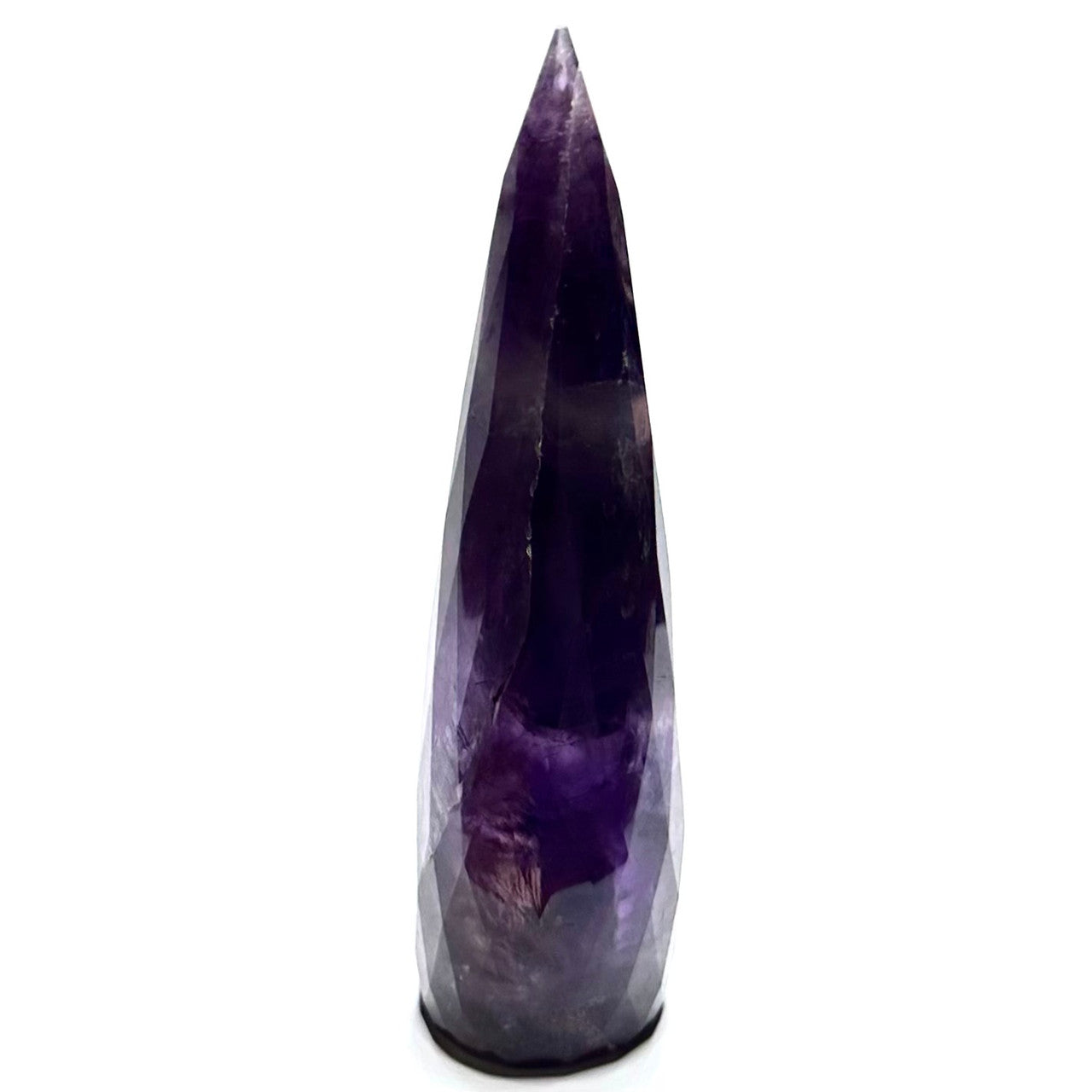 RARE-Amethyst Faceted Teardrop Stone Tower-Top Quality-7 x 1 1/2"